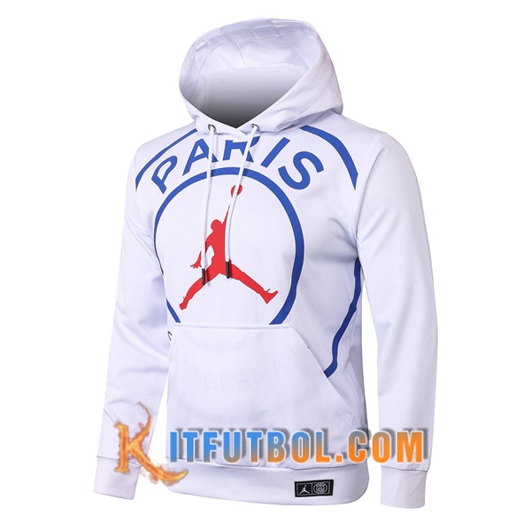 Nueva Chaqueta Futbol Con Capucha Pairis PSG Jordan Blanco 20/21