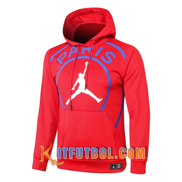 Nueva Chaqueta Futbol Con Capucha Pairis PSG Jordan Roja 20/21