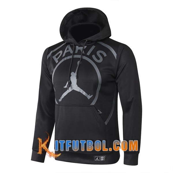 Nueva Chaqueta Futbol Con Capucha Pairis PSG Jordan Negro 20/21