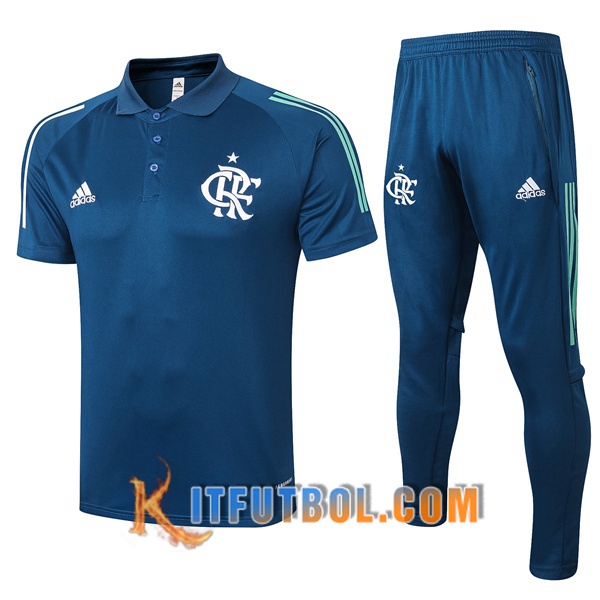 Nueva Polo Futbol Flamengo + Pantalones Azul Royal 20/21