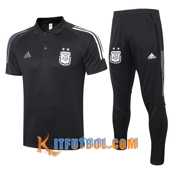 Nueva Polo Futbol Argentina + Pantalones Negro 20/21