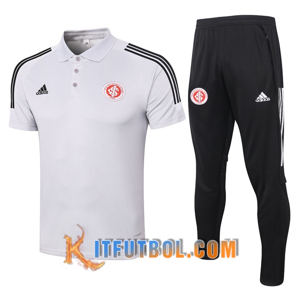 Nueva Polo Futbol SC Internacional + Pantalones Gris Claro 20/21
