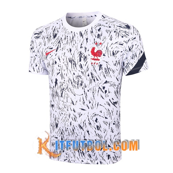 Camisetas de entrenamiento Francia Negro Blanco 20/21