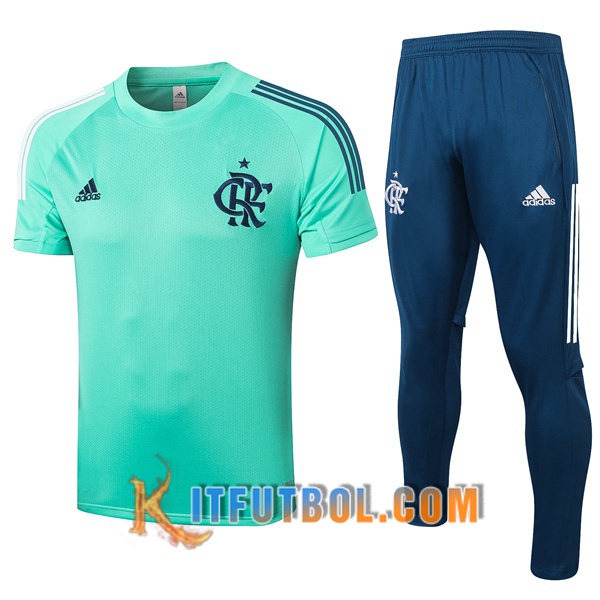 Camisetas de entrenamiento Flamengo + Pantalones Verde 20/21
