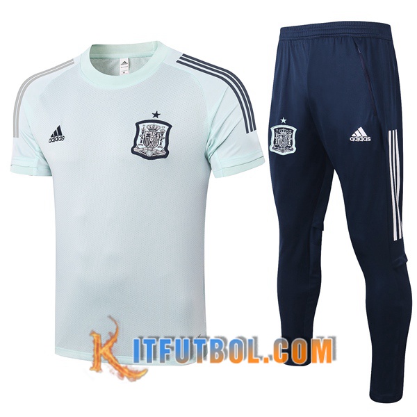 Camisetas de entrenamiento España + Pantalones Verde 20/21