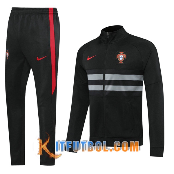 Nueva Chandal Futbol - Chaqueta + Pantalones Portugal Negro 20/21