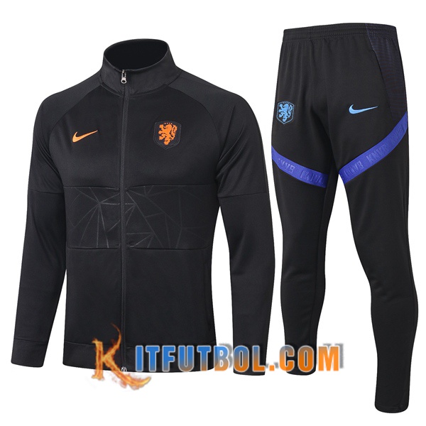 Nueva Chandal Futbol - Chaqueta + Pantalones Países Bajos Negro 20/21