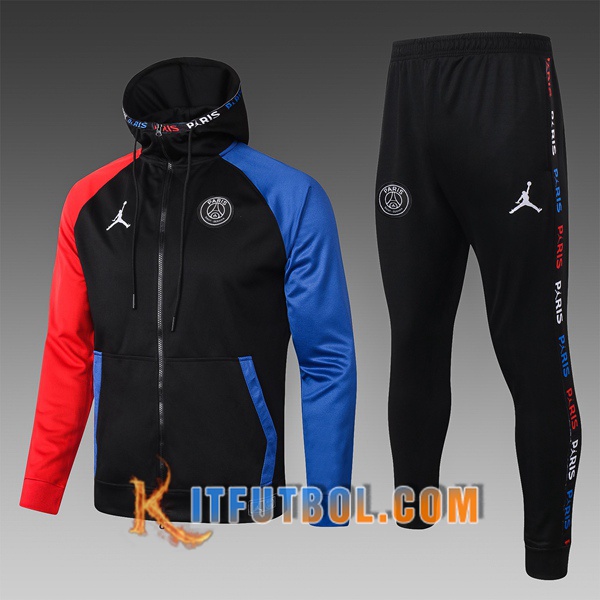 Nueva Chandal Futbol - Chaqueta Con Capucha PSG Jordan Ninos Negro 20/21