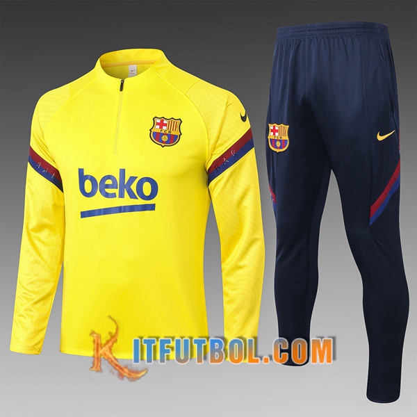 Nueva Chandal Futbol FC Barcelona Ninos Amarillo 20/21
