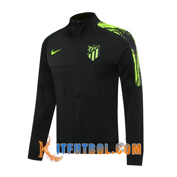 Nueva Chaqueta Futbol Atletico Madrid Negro Verde 20/21
