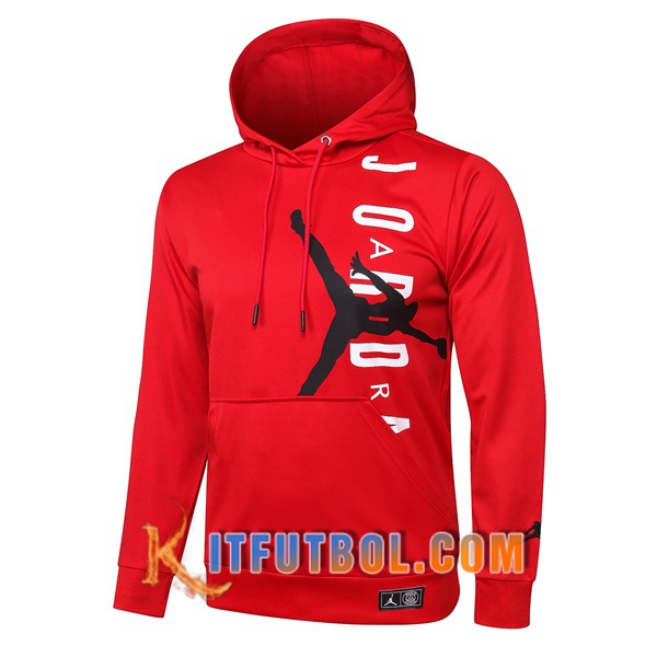 Nueva Chaqueta Futbol Con Capucha Pairis PSG Jordan Roja 20/21