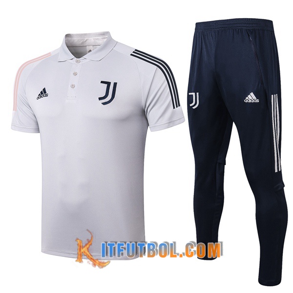Nueva Polo Futbol Juventus + Pantalones Gris Claro 20/21