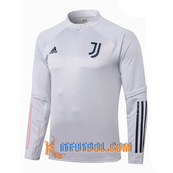 Nueva Entrenamiento Sudadera Juventus Gris Claro 20/21