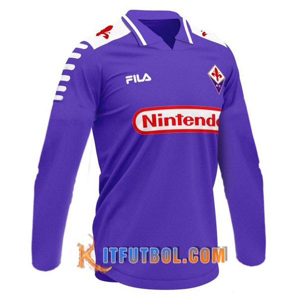 Camiseta Futbol ACF Fiorentina Retro Primera Manche Longue 1998/1999