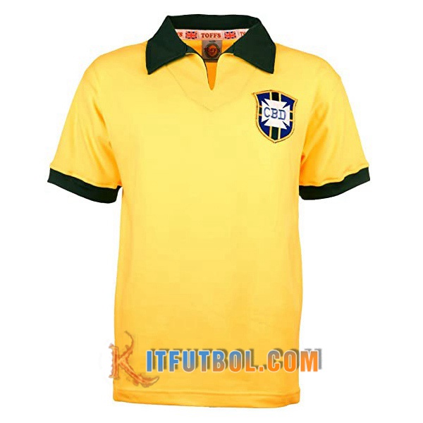 Camiseta Futbol Brasil Retro Coupe du monde Primera 1958