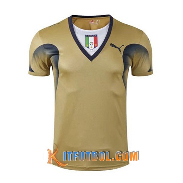 Camiseta Futbol Italia Retro Portero Amarillo Coupe du Monde 2006