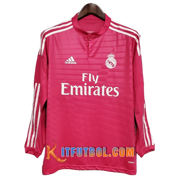 Camiseta Futbol Real Madrid Retro Segunda Manche Longue 2014/2015