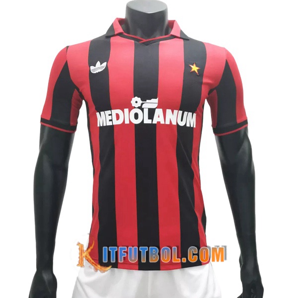 Camiseta Futbol Milan AC Retro Primera 1990/1991