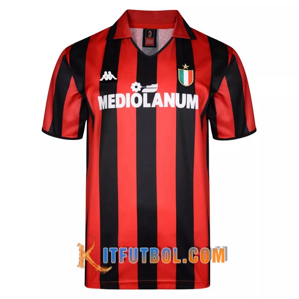 Camiseta Futbol Milan AC Retro Primera 1988/1989