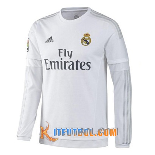 Camiseta Futbol Real Madrid Retro Primera Manche Longue 2015/2016