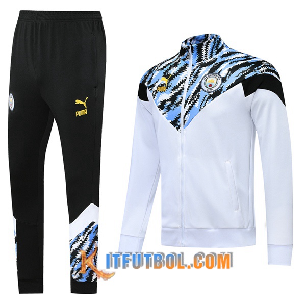 Nueva Chandal Futbol - Chaqueta + Pantalones Manchester City Blanco 20/21