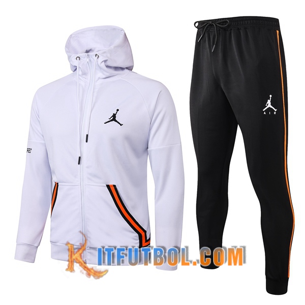 Nueva Chandal Futbol - Chaqueta con capucha + Pantalones Pairis PSG Jordan Blanco 20/21