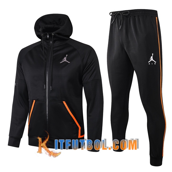 Nueva Chandal Futbol - Chaqueta con capucha + Pantalones Pairis PSG Jordan Negro 20/21
