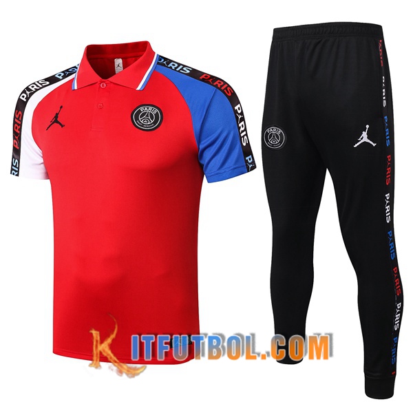 Nueva Polo Futbol Paris PSG + Pantalones Roja 20/21