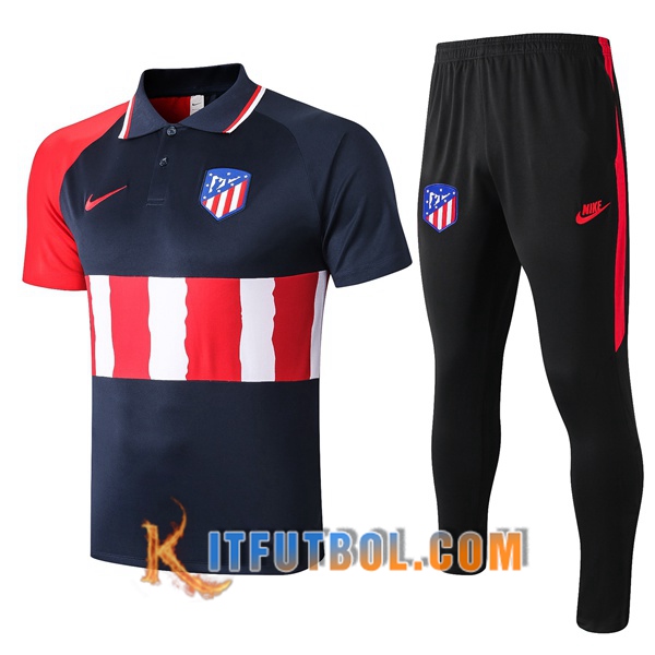 Nueva Polo Futbol Atletico Madrid + Pantalones Azul Royal 20/21