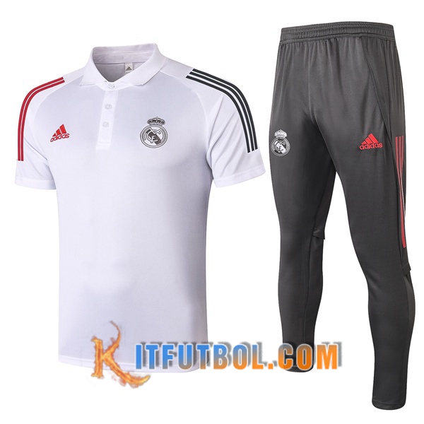 Nueva Polo Futbol Real Madrid + Pantalones Blanco 20/21