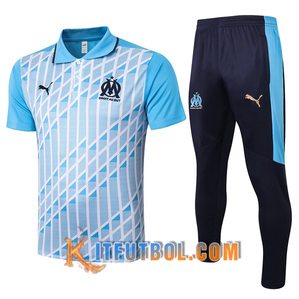 Nueva Polo Futbol Marsella OM + Pantalones Azul 20/21