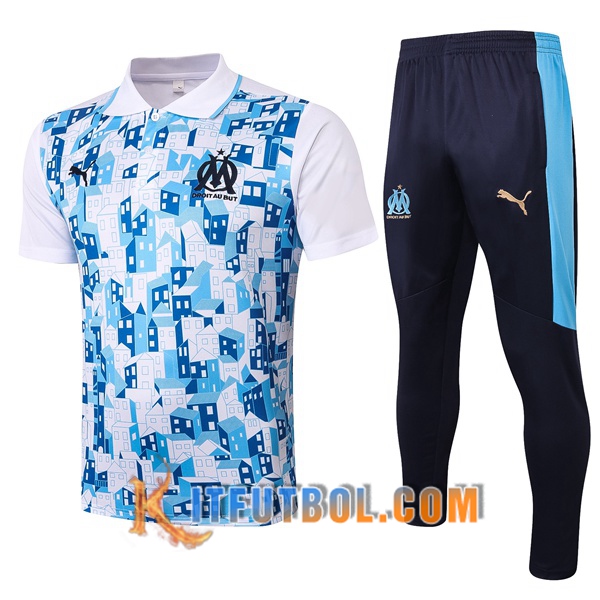 Nueva Polo Futbol Marsella OM + Pantalones Blanco 20/21