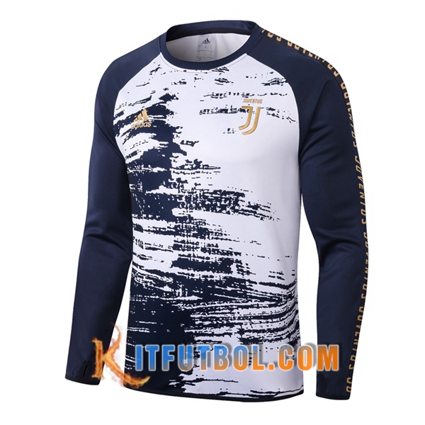 Nueva Entrenamiento Sudadera Juventus Azul Royal Blanco 20/21