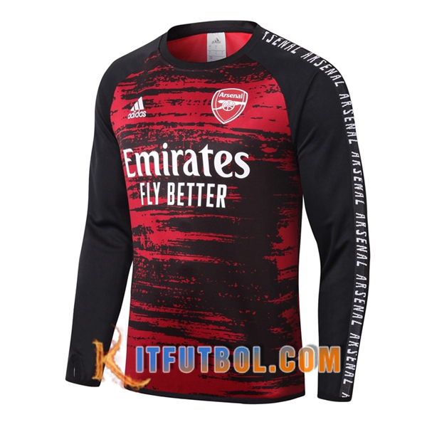 Nueva Entrenamiento Sudadera Arsenal Negro Roja 20/21