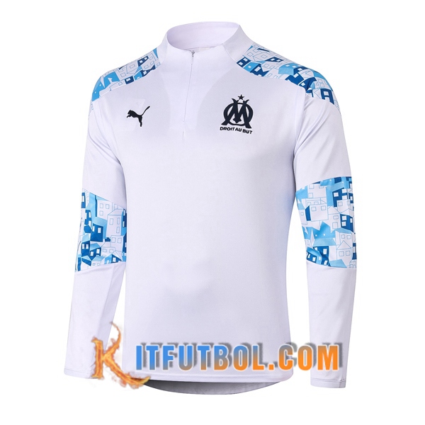Nueva Entrenamiento Sudadera Marsella OM Blanco 20/21
