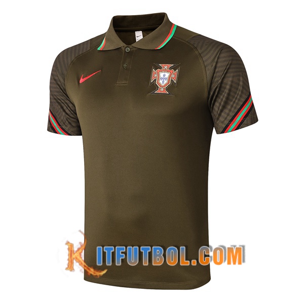 Nueva Polo Futbol Portugal Marron 20/21