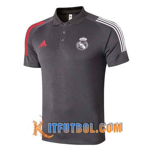 Nueva Polo Futbol Real Madrid Gris 20/21
