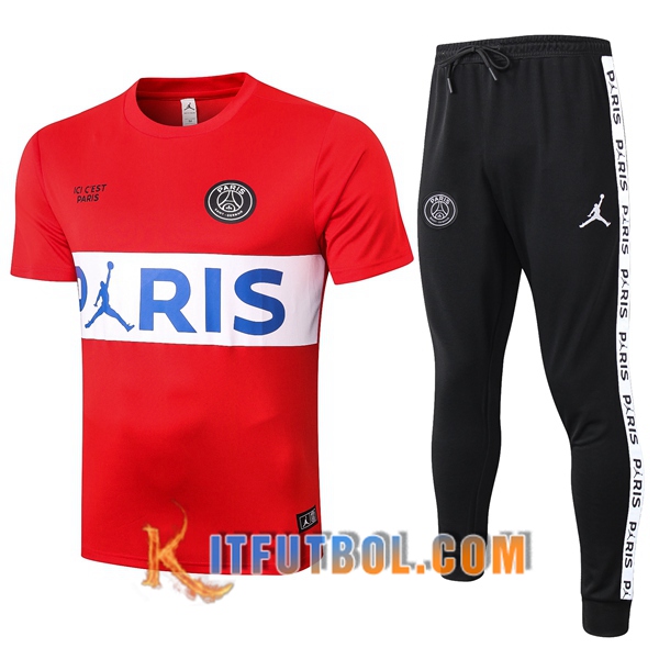 Camisetas de entrenamiento Paris PSG + Pantalones Roja 20/21