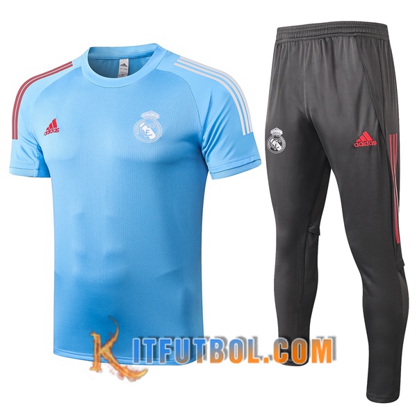 Camisetas de entrenamiento Real Madrid + Pantalones Azul 20/21