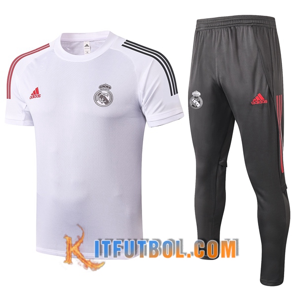 Camisetas de entrenamiento Real Madrid + Pantalones Blanco 20/21