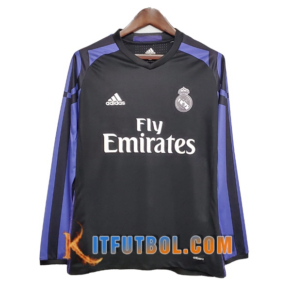 Camisetas Futbol Real Madrid Retro Manga larga Tercera 2015/2016