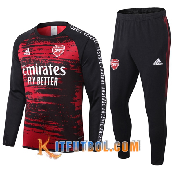 Nueva Chandal Futbol + Pantalones Arsenal Negro Roja 20/21