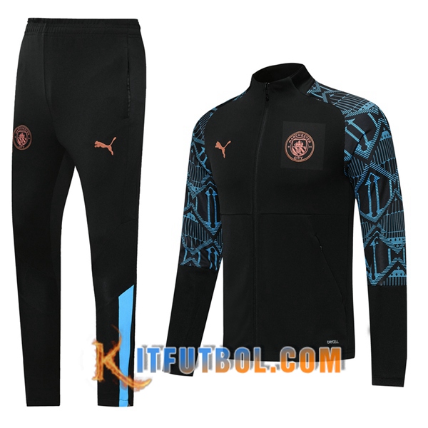 Nueva Chandal Futbol - Chaqueta + Pantalones Manchester City Negro 20/21