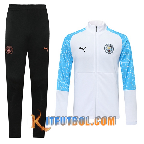 Nueva Chandal Futbol - Chaqueta + Pantalones Manchester City Blanco 20/21