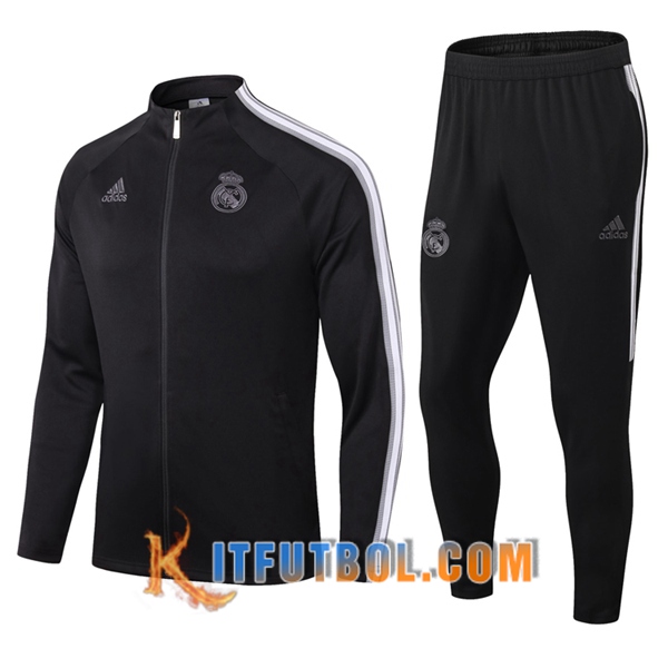 Nueva Chandal Futbol - Chaqueta + Pantalones Real Madrid Negro 20/21