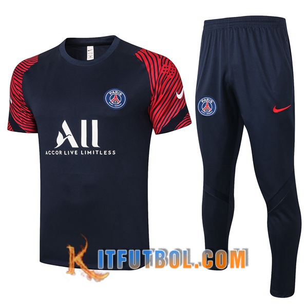 Camisetas de entrenamiento Paris PSG + Pantalones Azul Royal 20/21