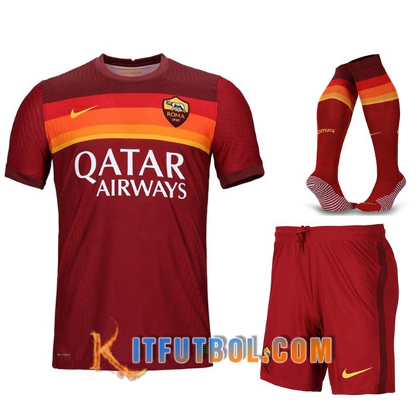 Traje Camisetas Futbol AS Roma Primera (Cortos+Calcetines) 2020/21