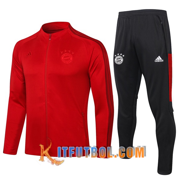 Nueva Chandal Futbol - Chaqueta + Pantalones Bayern Munich Roja 20/21