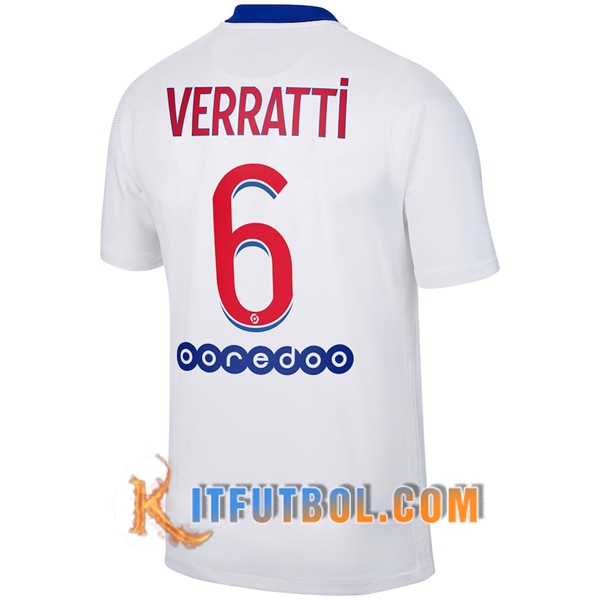 Camisetas Futbol PSG (Verratti 6) Segunda 20/21