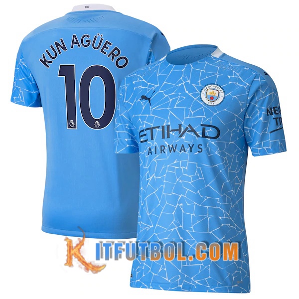 Camisetas Futbol Manchester City (Agüero 10) Primera 20/21
